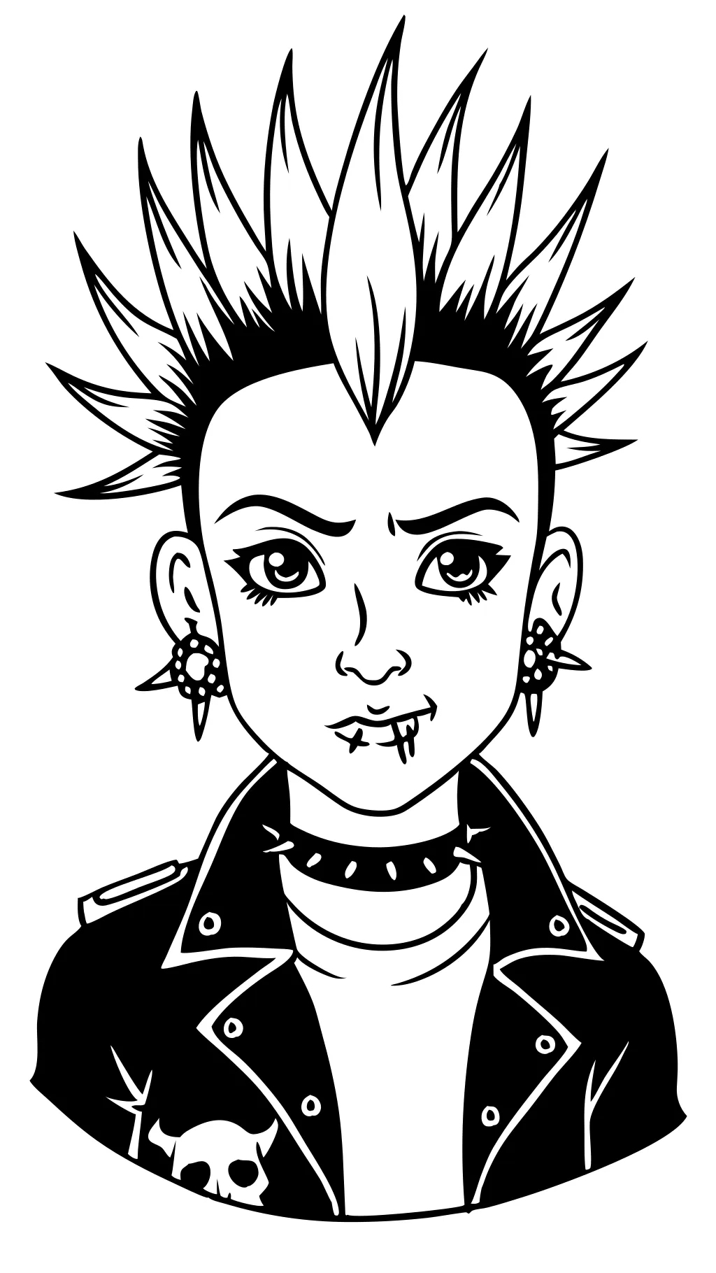 punk goth coloring pages